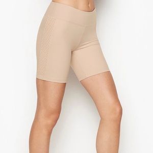 Victoria’s Secret Sport Nude Tan High Rise Mesh Side Panel Biker Shorts S